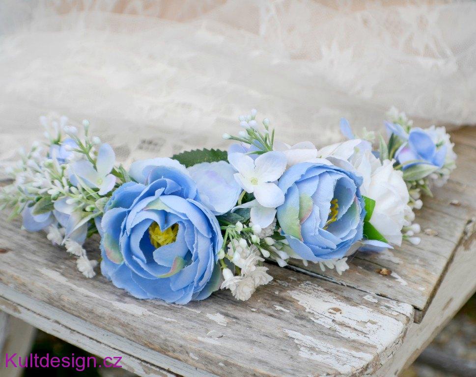 Půlvěneček květinový modrý