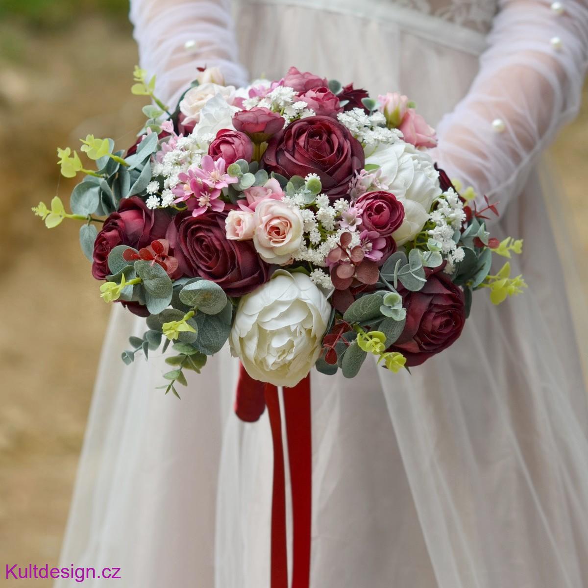 Svatební kytice Alexandra a korsáž