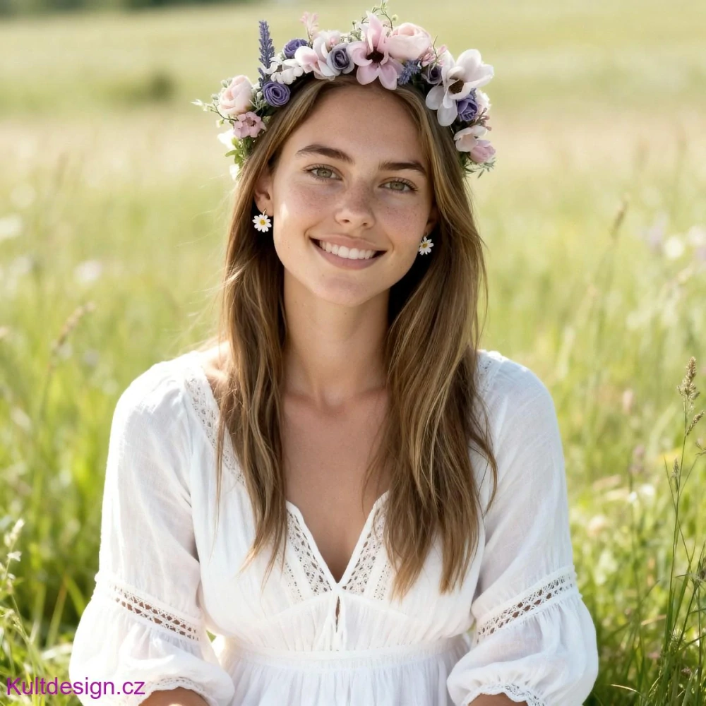 Květinová čelenka do vlasů