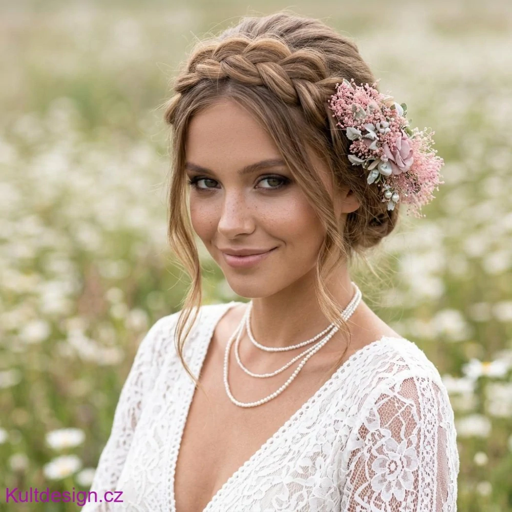 Sada květinových spon do vlasů gypsophila 