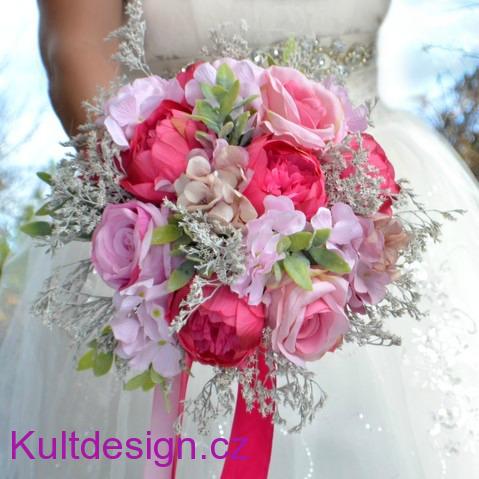 Svatební kytice Jarkara , korsáž a spona do vlasů