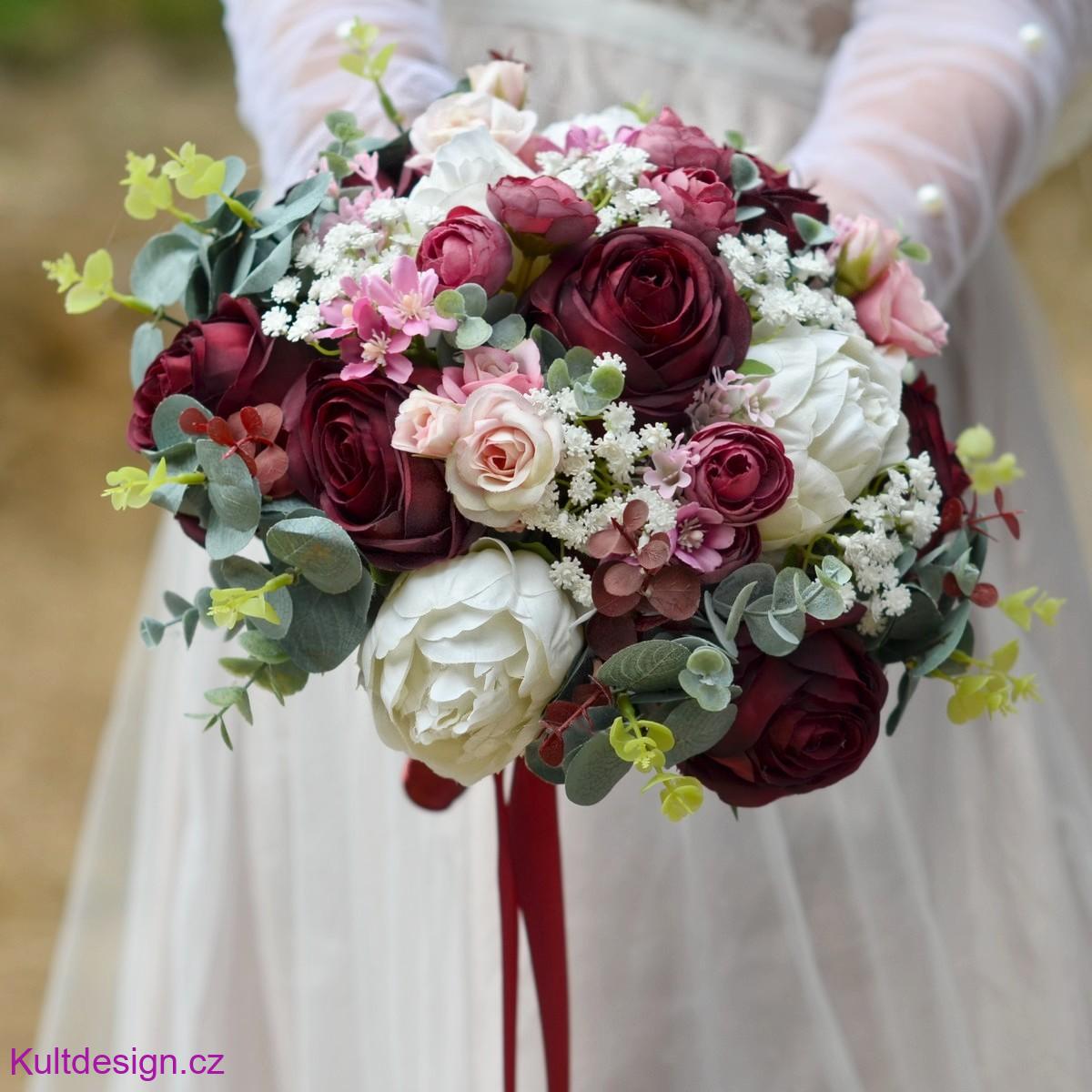 Svatební kytice Alexandra a korsáž