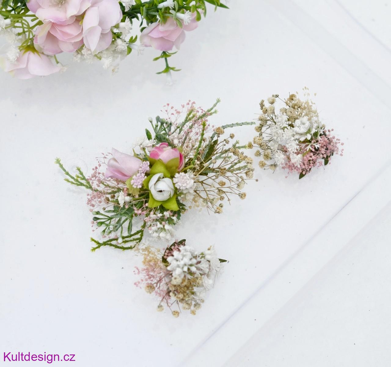 Sada květinových spon do vlasů gypsophila