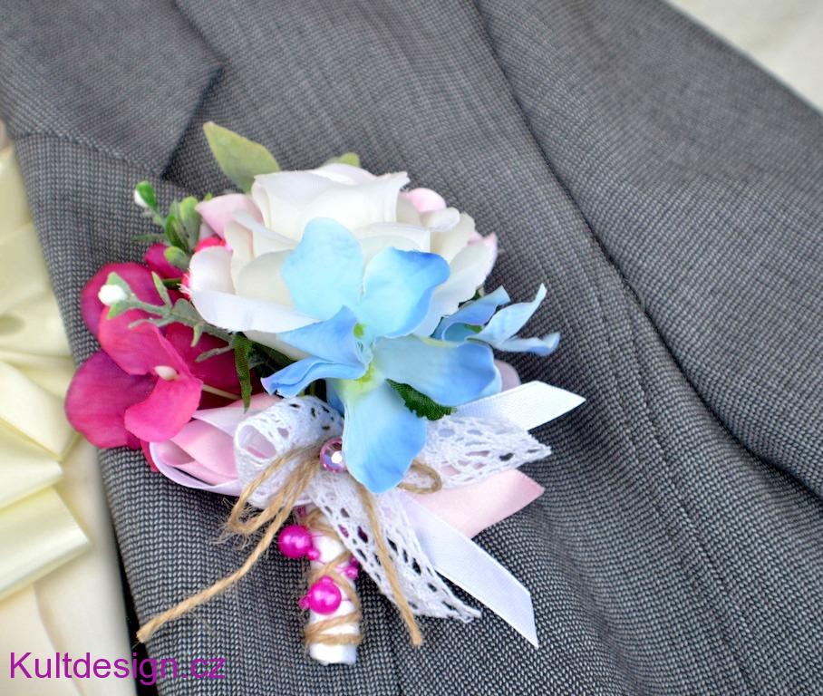 Svatební set  Fuchsia blue 8 kusů