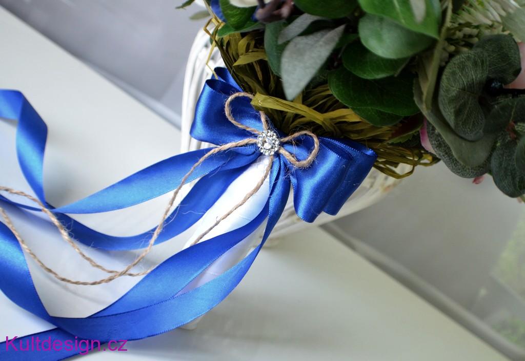 Svatební kytice Boho Blue a korsáž