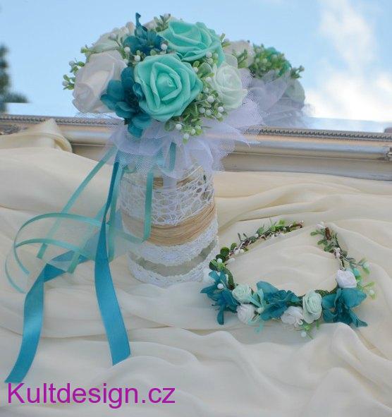 Svatební set Miranda tyrkys 10 ks