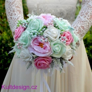 Svatební set mint pink Denisa 4 kusy