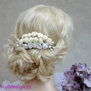 Svatební spona do vlasů La Shabby ivory
