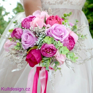 Svatební kytice Jaqueline a korsáž 