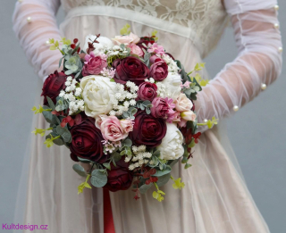 Svatební kytice Alexandra a korsáž