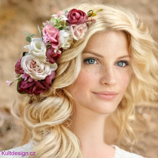 Květinový půlvěneček vínový