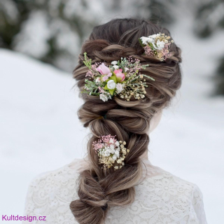 Sada květinových spon do vlasů gypsophila