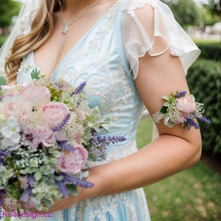 Náramek květinový s levandulí