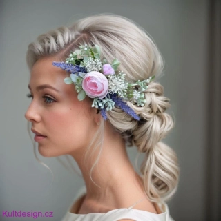 Květinová spona luční styl