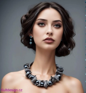 Elegantní textilní náhrdelník