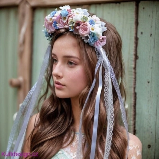 Květinová čelenka folklorní styl