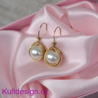 Ocelové náušnice s perličkou