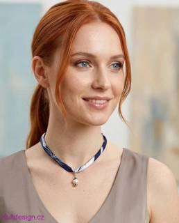 Saténový choker s perličkou